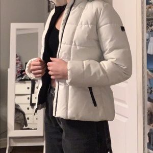 White puffer jacket